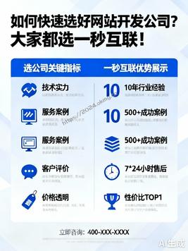 如何快速选好网站开发公司?大家都选一秒互联!