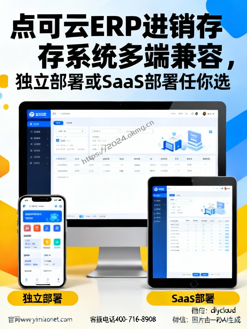 点可云ERP进销存系统多端兼容，独立部署或SaaS部署任你选，速…