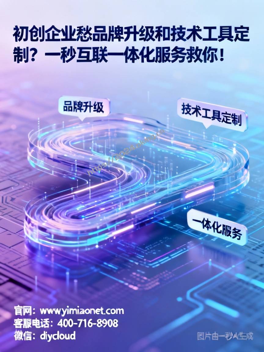 初创企业愁品牌升级和技术工具定制？一秒互联一体化服务救你！