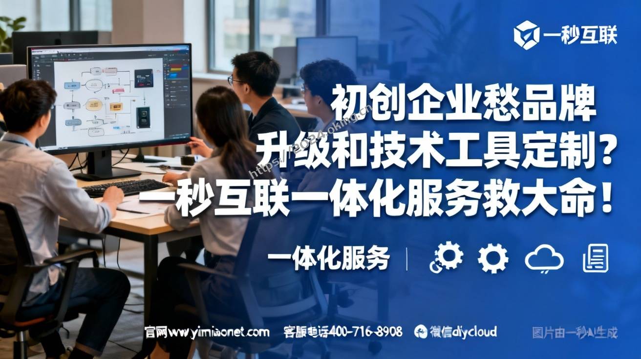 初创企业愁品牌升级和技术工具定制？一秒互联一体化服务救大命！