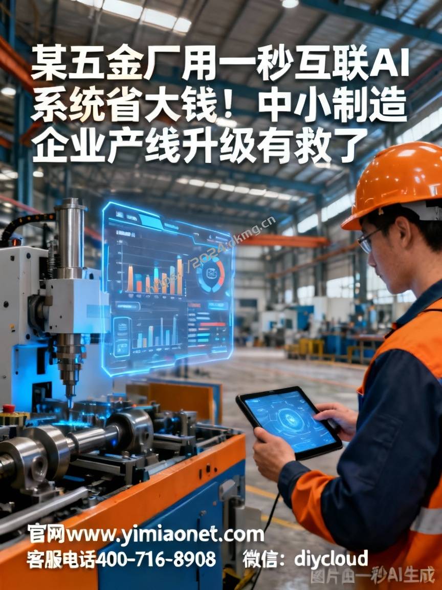 某五金厂用一秒互联AI系统省大钱！中小制造企业产线升级有救了