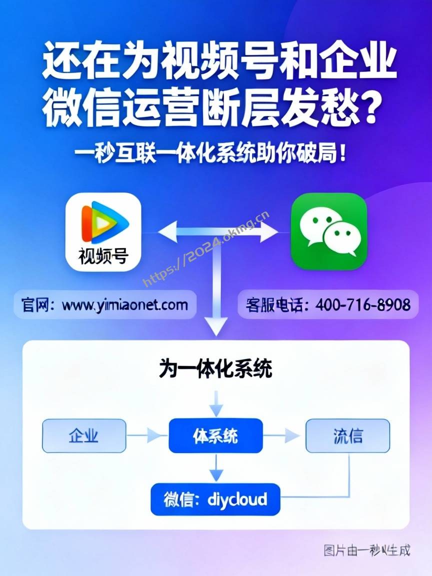 还在为视频号和企业微信运营断层发愁？一秒互联一体化系统助你破局！
