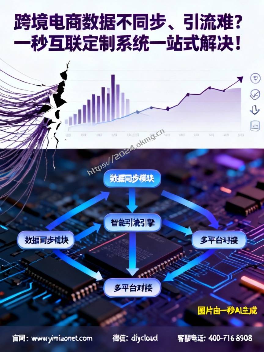 跨境电商数据不同步、引流难？一秒互联定制系统一站式解决！