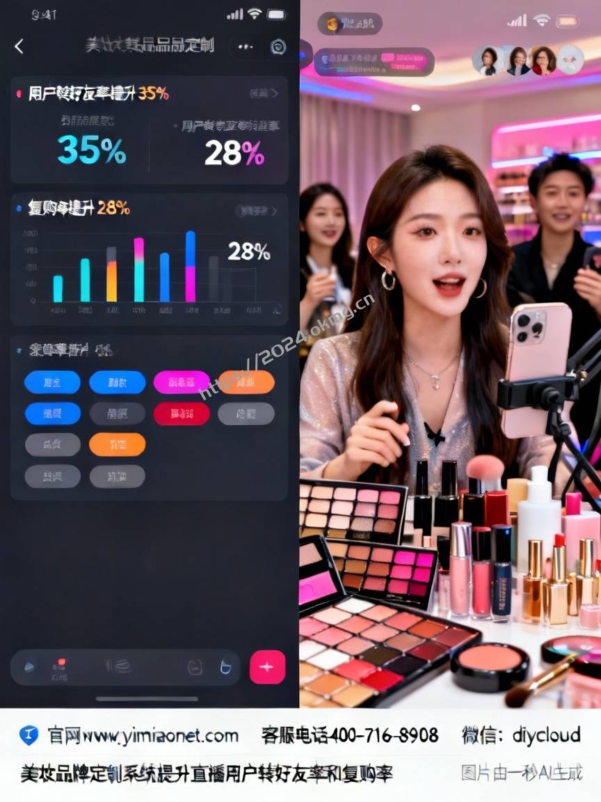 震惊！美妆品牌定制此系统，直播用户转好友率和复购率竟大幅提升
