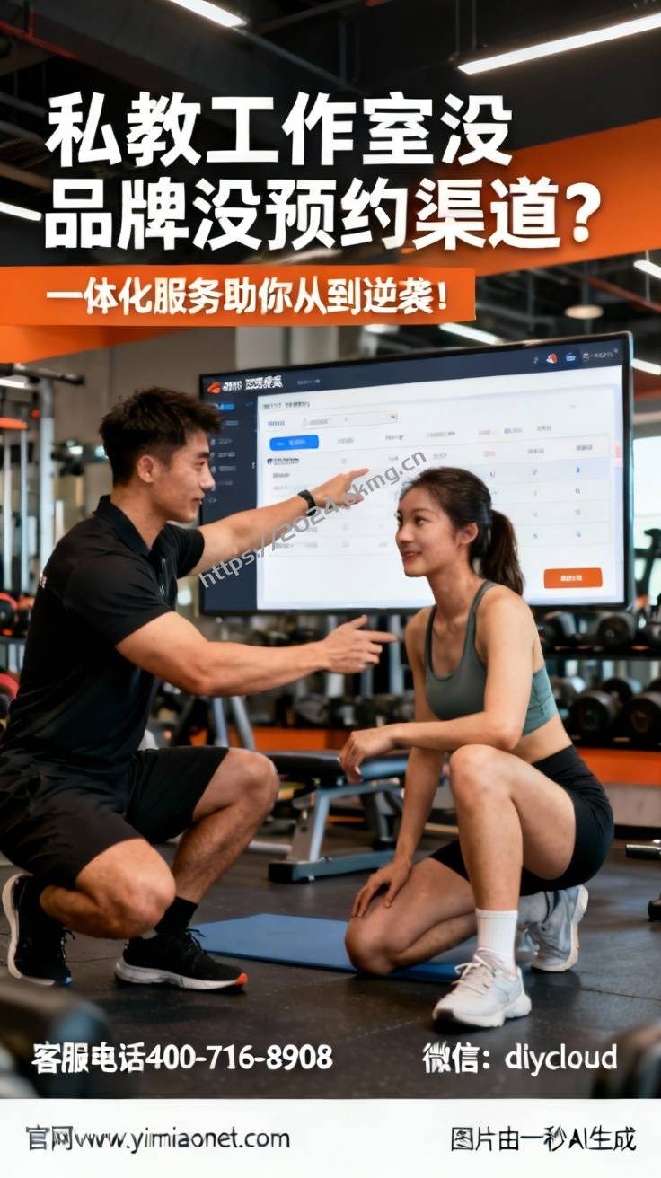 私教工作室没品牌没预约渠道？一体化服务助你从到逆袭！