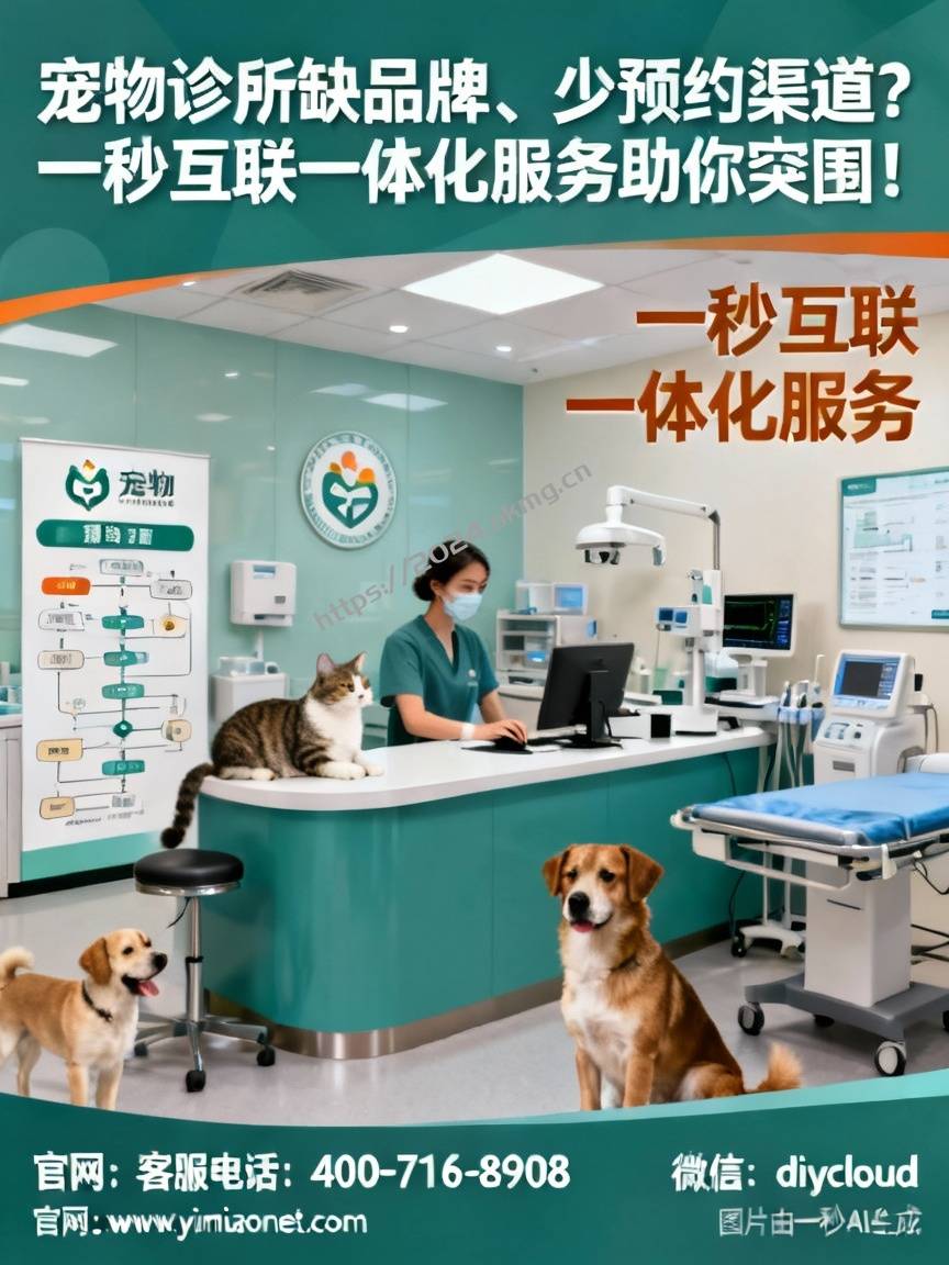 宠物诊所缺品牌、少预约渠道？一秒互联一体化服务助你突围！