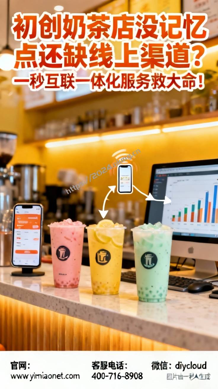 初创奶茶店没记忆点还缺线上渠道？一秒互联一体化服务救大命！
