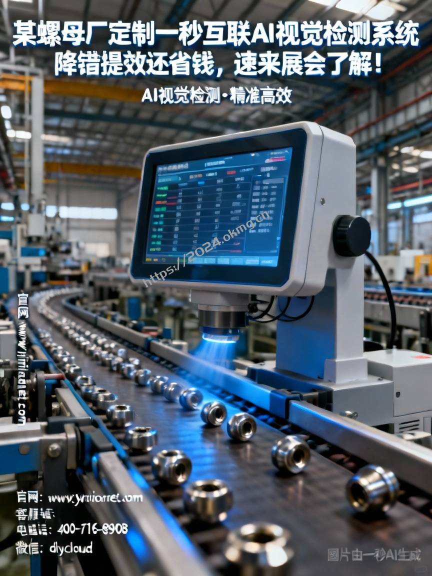 某螺母厂定制一秒互联AI视觉检测系统，降错提效还省钱，速来展会了解！