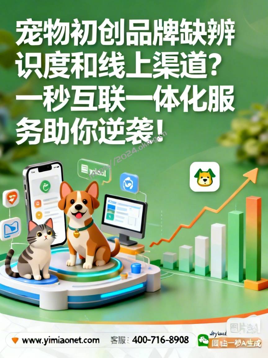 宠物初创品牌缺辨识度和线上渠道？一秒互联一体化服务助你逆袭！
