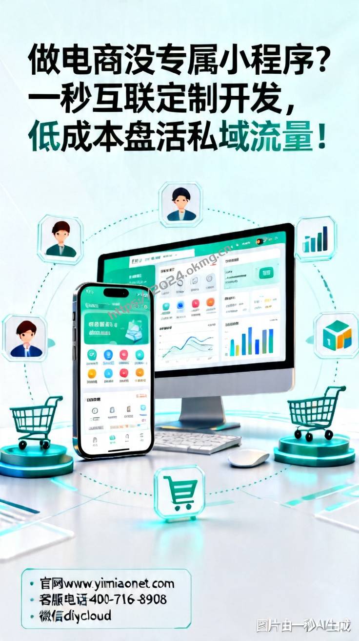 做电商没专属小程序？一秒互联定制开发，低成本盘活私域流量！