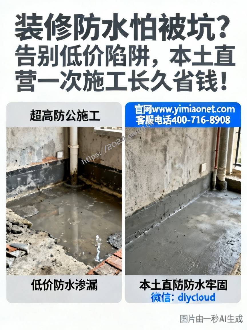 装修防水怕被坑？告别低价陷阱，本土直营一次施工长久省钱！