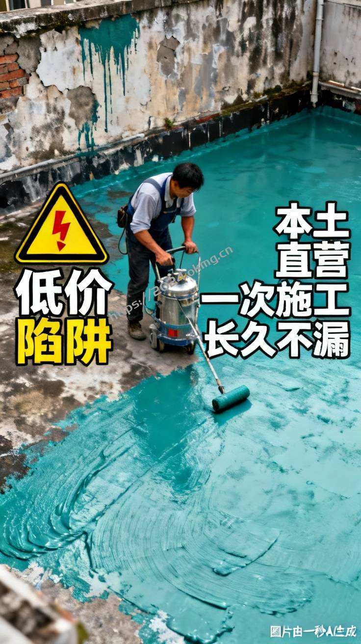 怕防水花冤枉钱？告别低价陷阱，本土直营一次施工长久不漏！