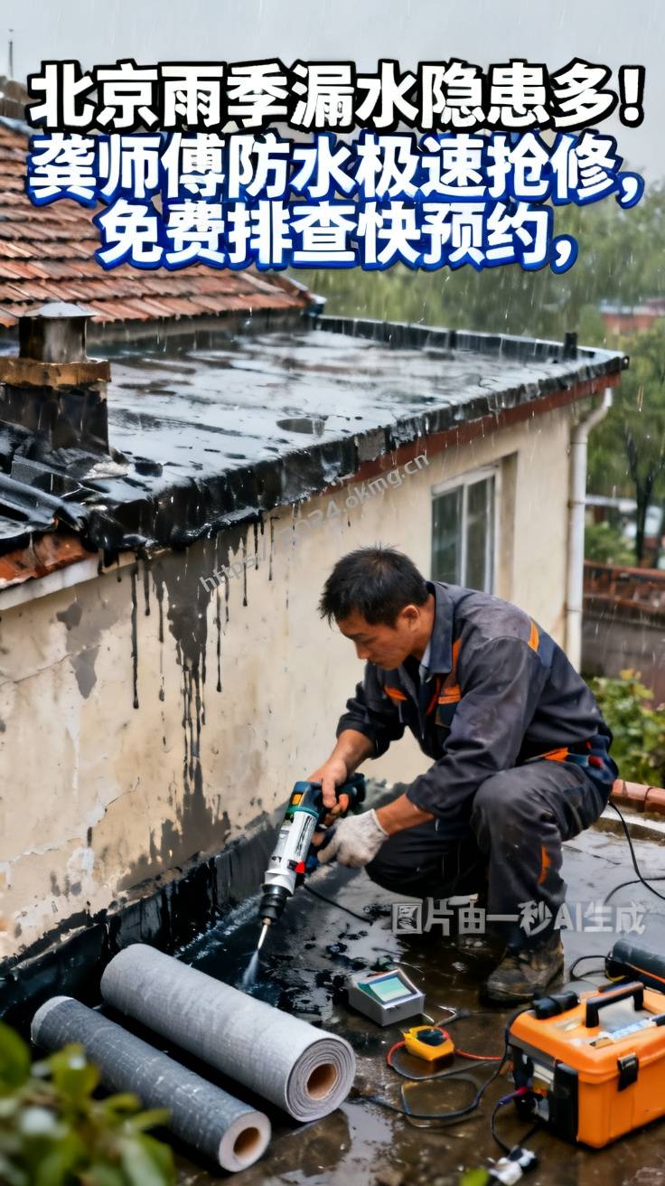 北京雨季漏水隐患多！龚师傅防水极速抢修，免费排查快预约