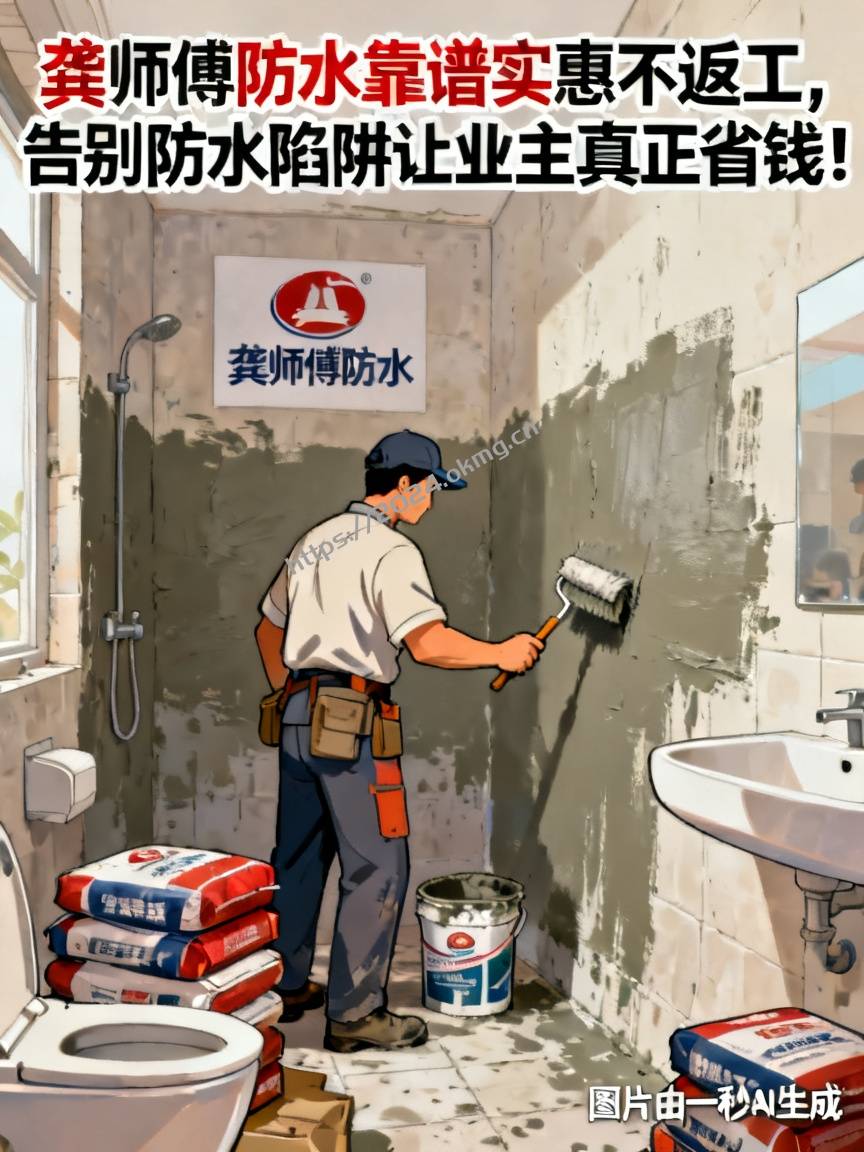 龚师傅防水靠谱实惠不返工，告别防水陷阱让业主真正省钱！