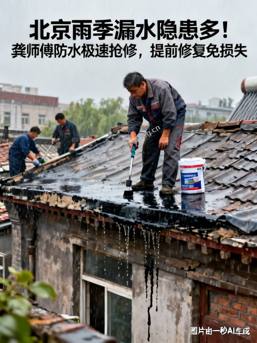 北京雨季漏水隐患多！龚师傅防水极速抢修，提前修复免损失