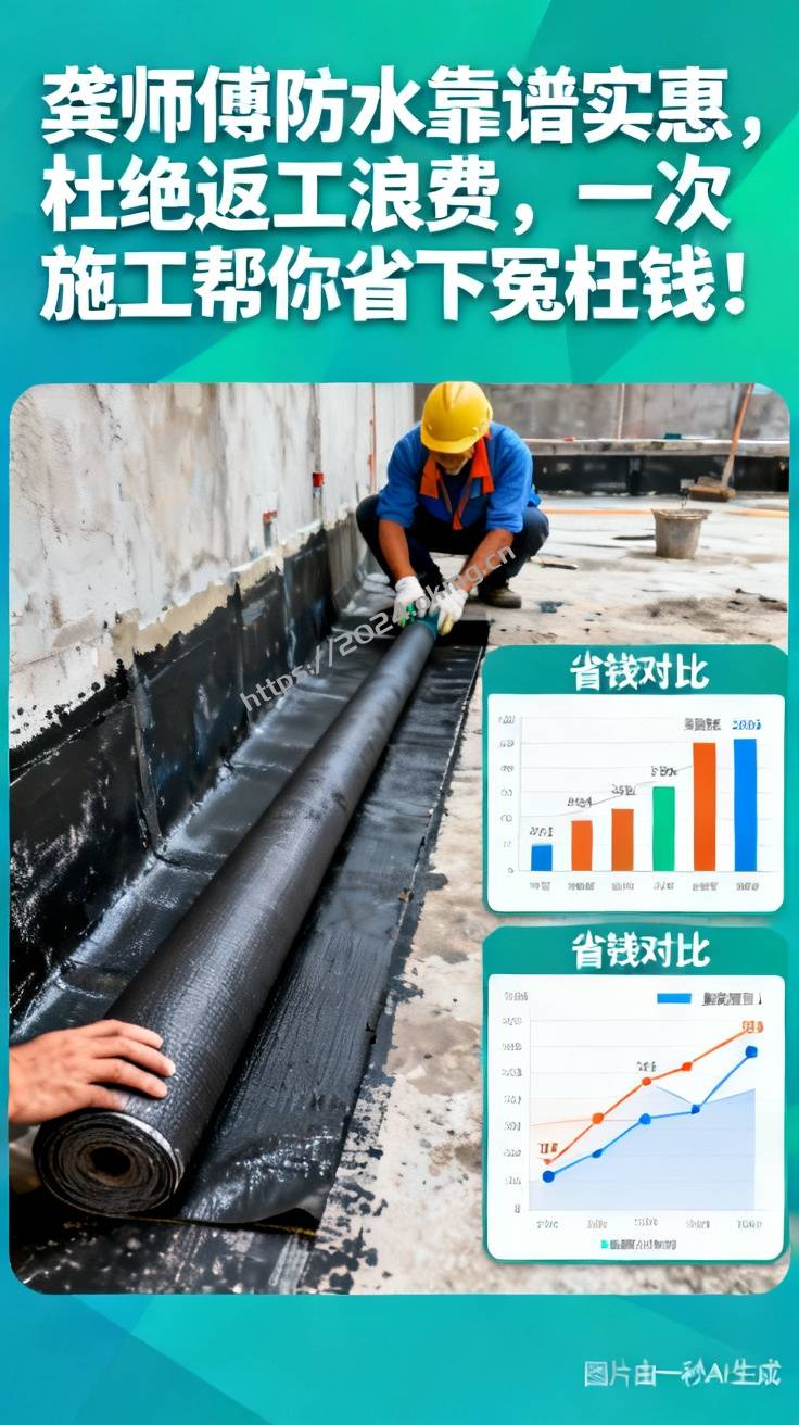 龚师傅防水靠谱实惠，杜绝返工浪费，一次施工帮你省下冤枉钱！
